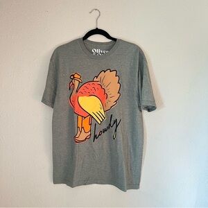 Oversized Holiday Turkey T-Shirt-Soft cozy oversized tshirt for women farm core